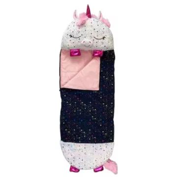 Happy Nappers: 2 σε 1 υπνόσακος και μαξιλάρι - Μονόκερος Glitter, 137 εκ. - .εικόνα