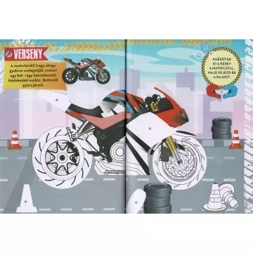 Óriás motorok - színező matricákkal - . kép