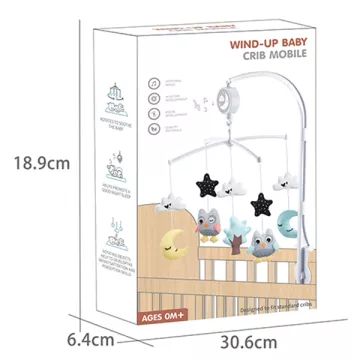 Mobile musical pour lit bébé en peluche - .image