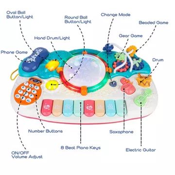 Multifunktionelt klaver til babyer – 41 cm - .billede