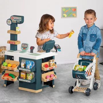 Smoby: Supermarkt-Spielset mit Einkaufswagen - 42-teilig - . bild aus