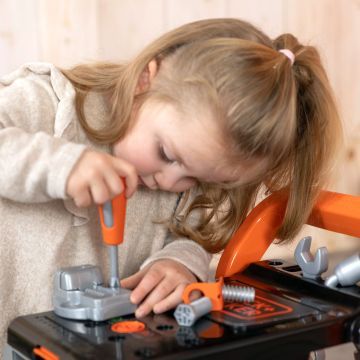 Smoby: Black & Decker 3 în 1 Devil Workmate bancă - 19 piese - .foto