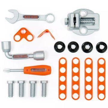Smoby: Black & Decker 3 în 1 Devil Workmate bancă - 19 piese - .foto