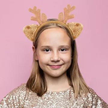 Čelenka s sobími parohami a ušami. - .Obrázok
