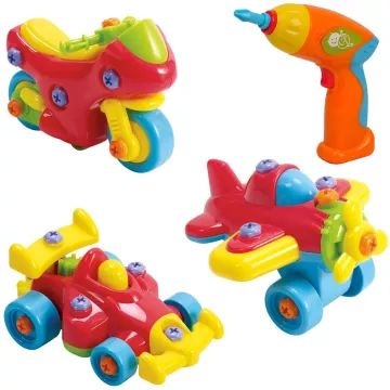 Playgo: Járműszerelő készlet csavarhúzóval - . kép