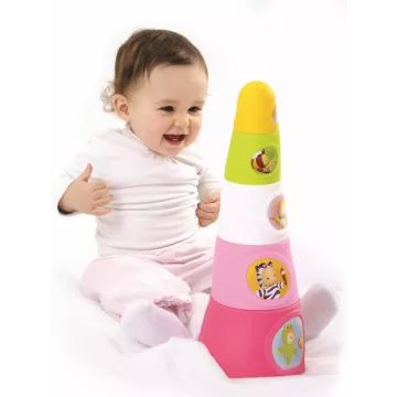 Smoby: Cotoons Happy Tower torņa būvniecības spēle - rozā - .attēls