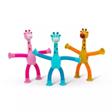 Girafa iluminada com corpo de sanfona e ventosa - vários tipos SV21767