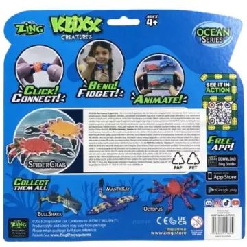 Klixx Creaturez Série Marinha - Caranguejo, várias opções - .Imagem