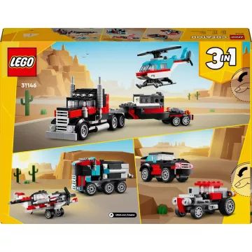 LEGO® Creator: 3 em 1 Caminhão de Caçamba e Helicóptero 31146 - .Imagem