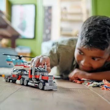 LEGO® Creator: 3 em 1 Caminhão de Caçamba e Helicóptero 31146 - .Imagem