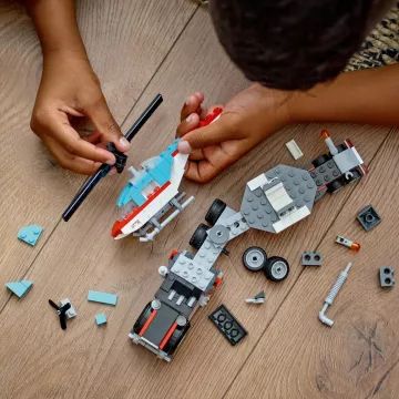 LEGO® Creator: 3 em 1 Caminhão de Caçamba e Helicóptero 31146 - .Imagem