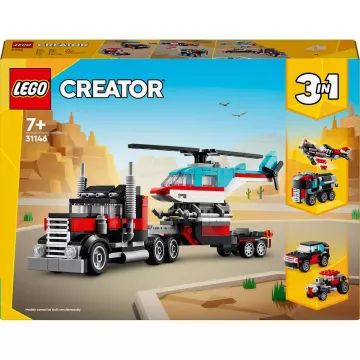 LEGO® Creator: 3 em 1 Caminhão de Caçamba e Helicóptero 31146 - .Imagem