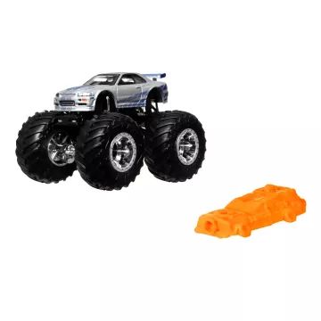 Hot Wheels Monster Trucks: Fast and Furious Nissan Skyline avtomobilček, 1:64 - .slika