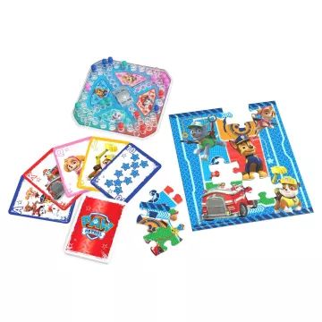 Paw Patrol : 3 jeux de société en 1 avec règles en hongrois - .image