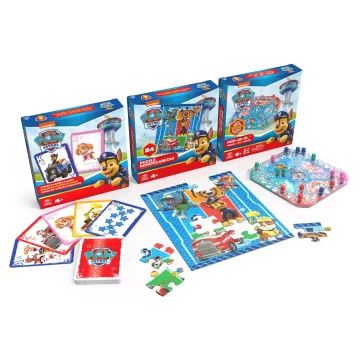 Paw Patrol : 3 jeux de société en 1 avec règles en hongrois - .image
