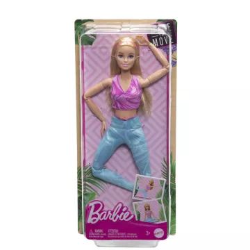 Barbie: Ohebná jóga panenka – blondýnka - .obrázek