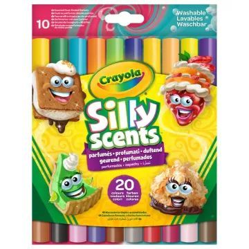 Crayola Silly Scents : Feutres duo à double pointe pour enfants - Set de 10. - .image