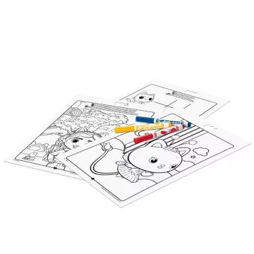 Crayola Kleur en Activiteit: Gabby's Poppenhuis activiteitenboek met 7 stiften - .afbeelding