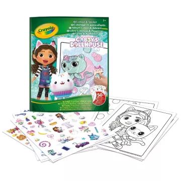 Crayola: kolorowanka z naklejkami - Dom Lalek Gabby - .zdjęcie 