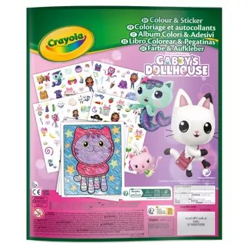Crayola: kolorowanka z naklejkami - Dom Lalek Gabby - .zdjęcie 