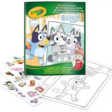 Crayola : livre de coloriage avec autocollants - Bluey