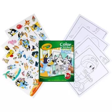 Crayola: Livro de Colorir e Adesivos - Bluey - .Imagem