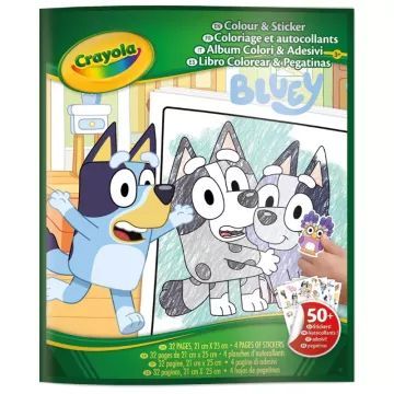 Crayola: farvebog med klistermærker - Bluey - .billede