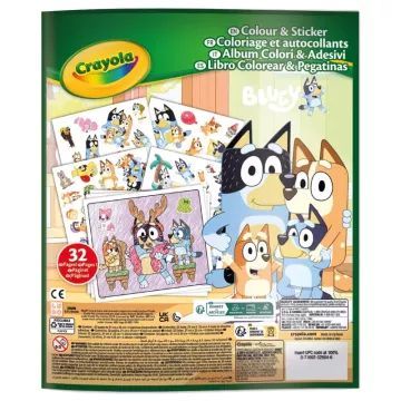 Crayola: Livro de Colorir e Adesivos - Bluey - .Imagem