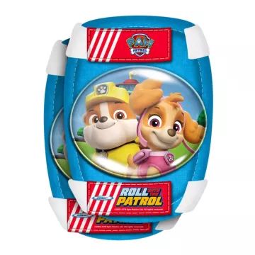 Conjunto de joelheiras e cotoveleiras com estampa da Patrulha Canina. - .Imagem