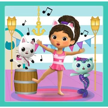 Trefl: Gabi s Dollhouse 3 în 1-ben puzzle - 20, 36, 50 piese - .foto