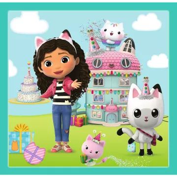 Trefl: Gabi s Dollhouse 3 în 1-ben puzzle - 20, 36, 50 piese - .foto