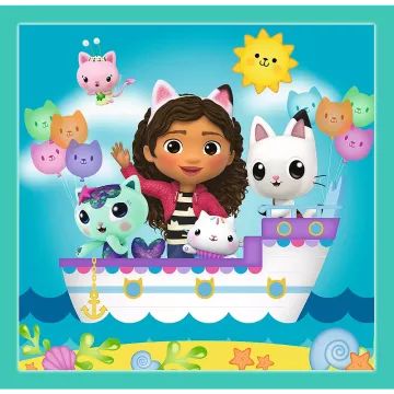 Trefl: Gabi s Dollhouse 3 în 1-ben puzzle - 20, 36, 50 piese - .foto