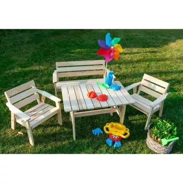 Set mobilier de grădină pentru copii - lemn - .foto