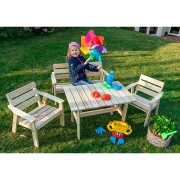 Set mobilier de grădină pentru copii - lemn - .foto