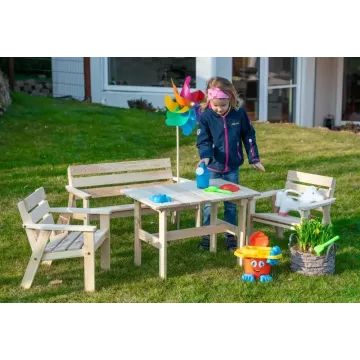 Set mobilier de grădină pentru copii - lemn - .foto