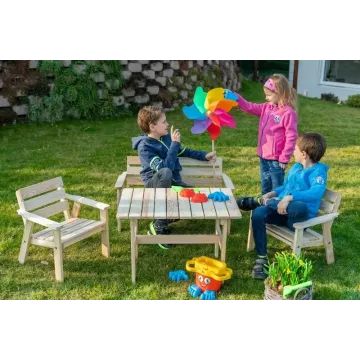 Set mobilier de grădină pentru copii - lemn - .foto