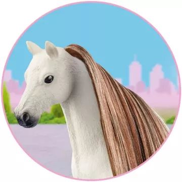 Schleich Horse Club: Conjunto de cabelo e cauda da Sofia 42653 - castanho dourado - .Imagem