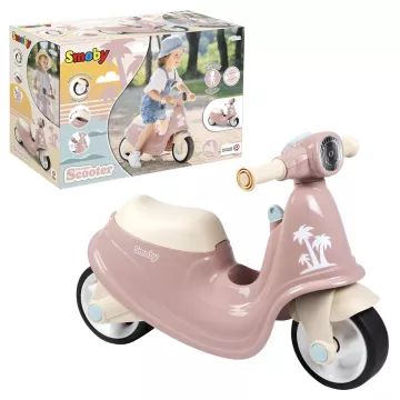 Smoby : Vélo-Vespa pour enfants à pousser - rose - .image