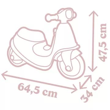 Smoby : Vélo-Vespa pour enfants à pousser - rose - .image
