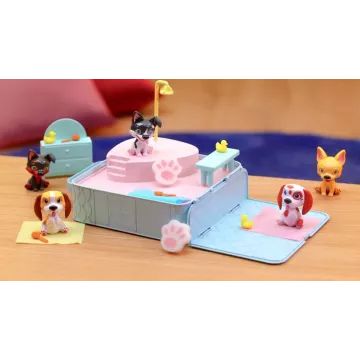 Washy Friends: Цветно разкриване на кученца с вана и 7 аксесоара, 2 фигурки - . изображение
