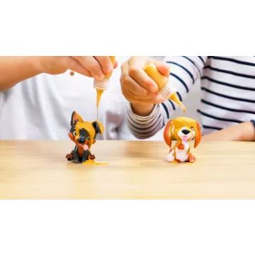 Washy Friends: Цветно разкриване на кученца с вана и 7 аксесоара, 2 фигурки - . изображение