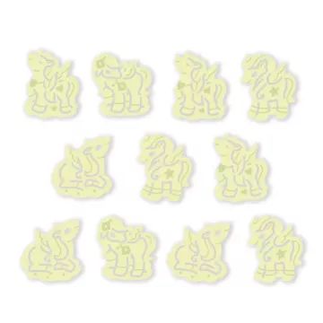 Sötétben világító unikornisok falmatrica - 12 db - . kép