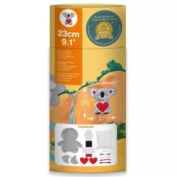 Avenir: Kit de costura de pelúcia – Coala com coração - .Imagem