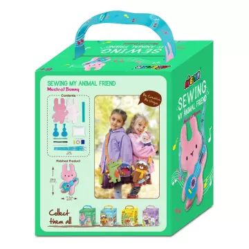 Prihodnost: Set za ustvarjanje plišastih figuric - zajček s kitaro - .slika