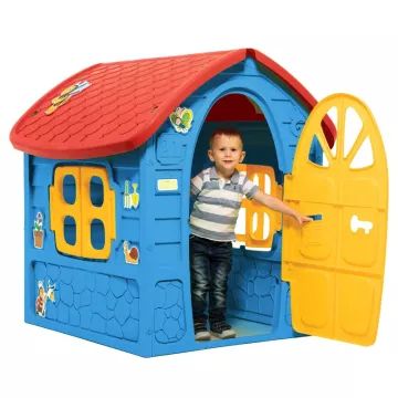 Petite maison avec motif d'abeille - bleu - .image