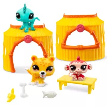 Littlest Pet Shop: Zestaw figurek, seria 1 - 3 sztuki - Dżungla - .zdjęcie 
