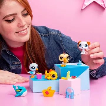 Littlest Pet Shop: Confezione figure, Serie 1, set da 5 pezzi - Spiaggia - .immagine