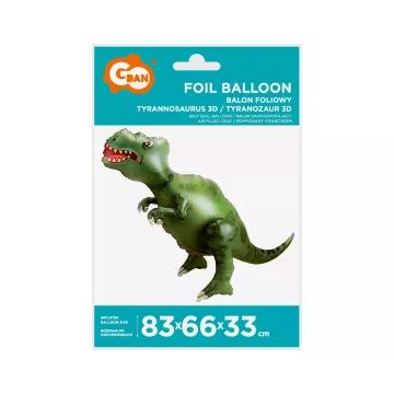 T-Rex alakú fólia lufi - 83 x 66 x 33 cm - . kép