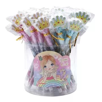 Bensia: Tolóbetétes ceruza korona mintás radírral - Dream Girls - többféle - . kép