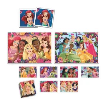 Clementoni: Edukit 4 em 1 coleção de jogos - Princesas Disney - .Imagem